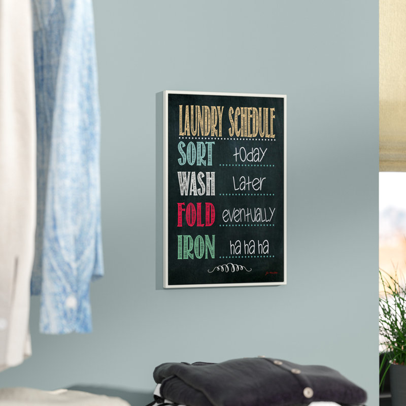 Wrought Studio Laundry Schedule Wall Mounted Chalkboard & Reviews Wayfair